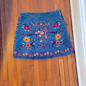 Harper Jean skirt with embroidery
